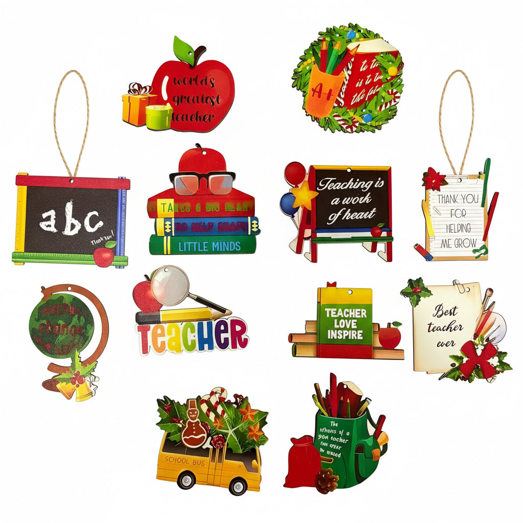 Ornamentos de madera (3x3) (aleatorio)