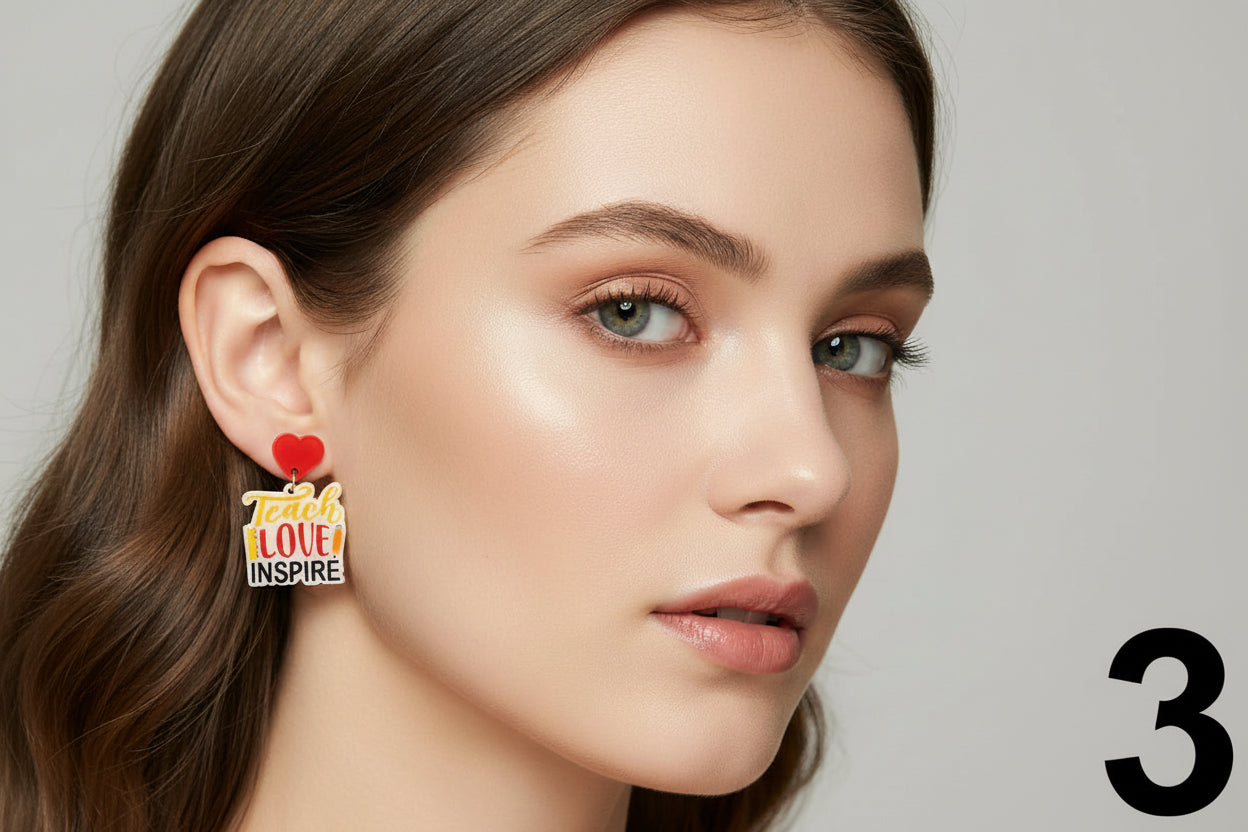 Aretes con diseños educativos