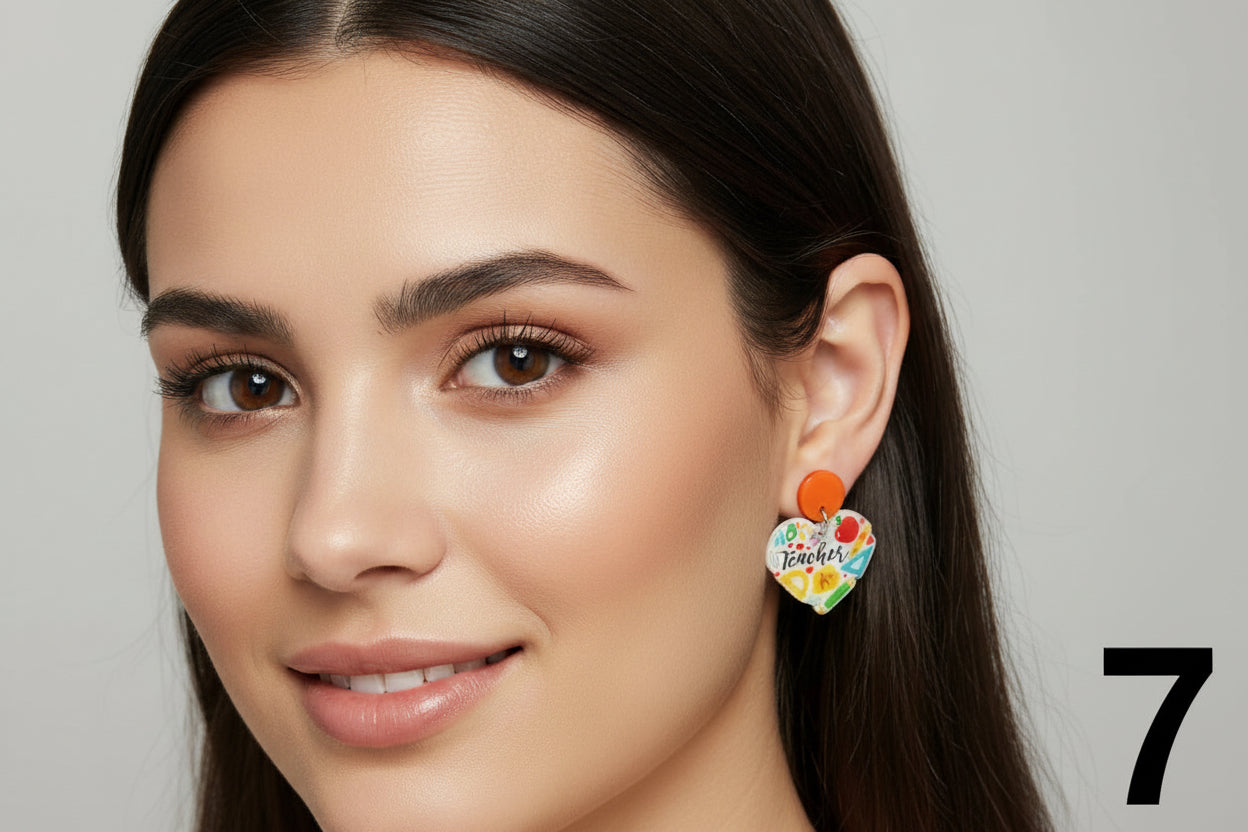 Aretes con diseños educativos