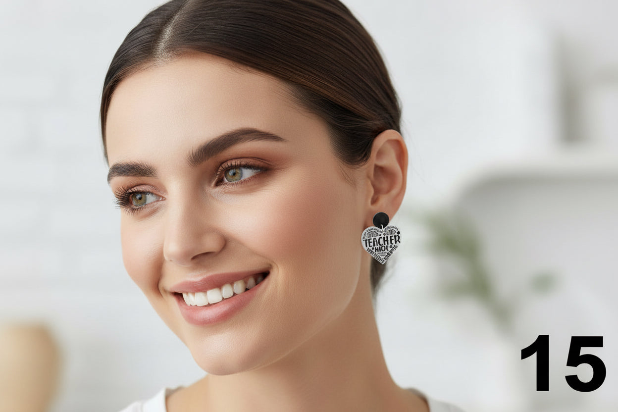Aretes con diseños educativos