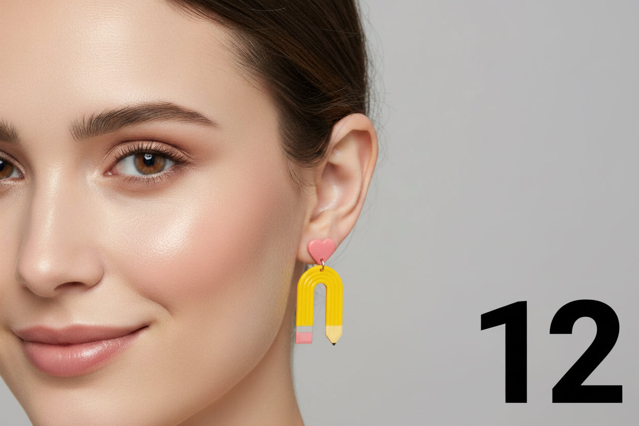 Aretes con diseños educativos
