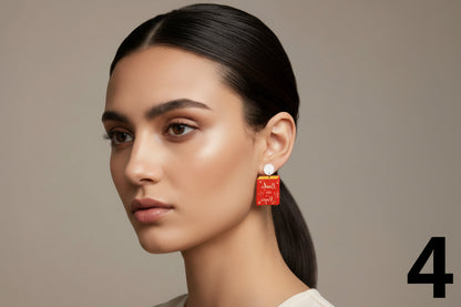 Aretes con diseños educativos