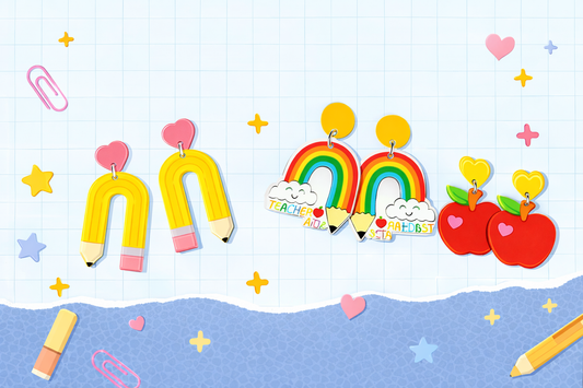 Aretes con diseños educativos